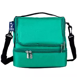 Wildkin Kids Two Compartment Insulated Lunch Bag for Boys & Girls, Ideal Size for Packing Hot or Cold Snacks for School and Travel (Emerald Green)