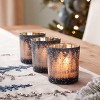 Navy Pine Tree Glass Votive Holder (Set of 3) - 2 of 3