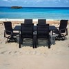 Courtyard Casual Santorini 7 pc 84" Rectangle Mixed Dining Set  Includes:  One 84" Dining Table, Two Swivel Spring Dining Chairs, Four Dining Chairs - 2 of 4