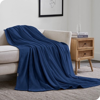 Dark Blue Microplush Giant Fleece Blanket By Bare Home : Target