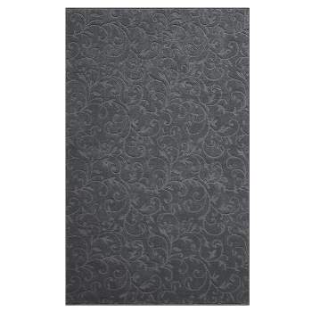 Modern Shag Area Rug Floral Shaggy Rug Soft Thick Solid Carpet Boho Plush Fluffy High-Low Pile Rug, 5x8