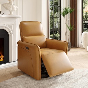 Power Recliner Chair Swivel Glider, 360 Swivel Rocker Chair with Massage, USB Ports - 1 of 4