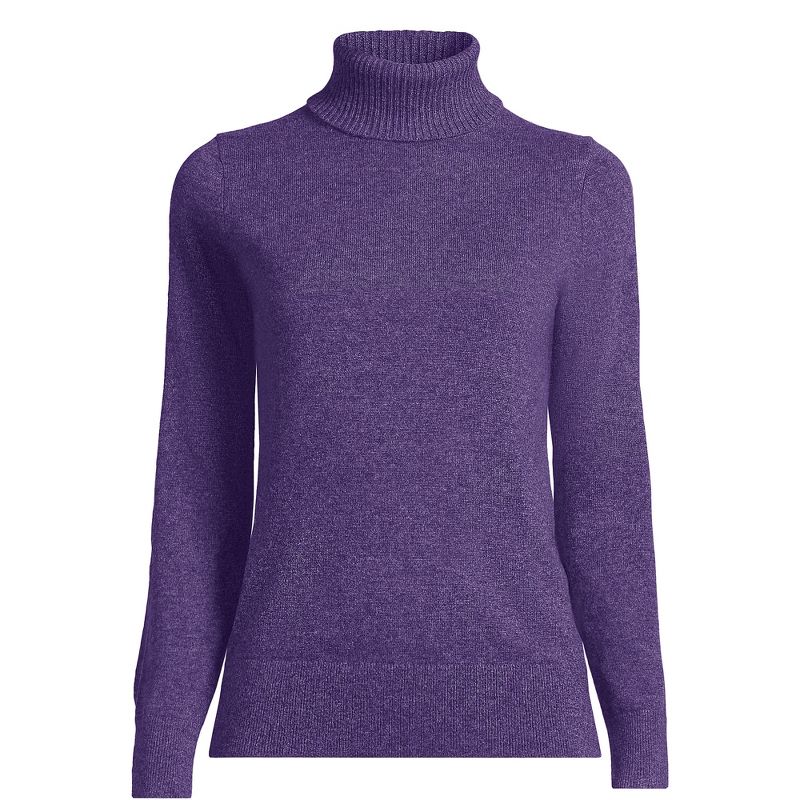 Lands' End Women's Cashmere Turtleneck Sweater, 3 of 8