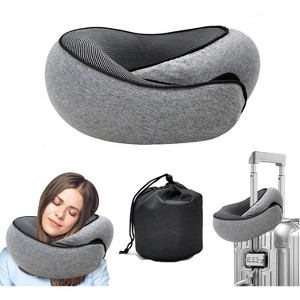 Travel Pillows for Airplanes, Memory Foam Travel Pillow Neck Pillow for Traveling Suitable for Airplanes,Offices and Cars - 1 of 4