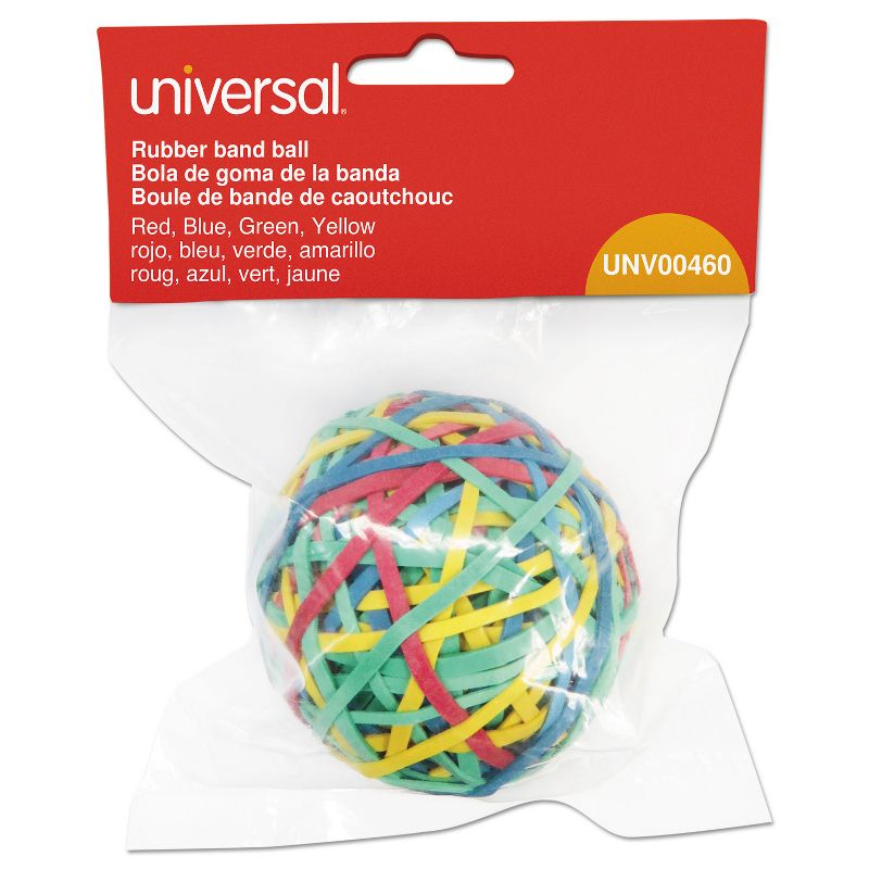 Universal Rubber Band Ball 3" Size 2 3/4" Length 260 Bands 00460, 2 of 3