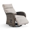 Belord Outdoor Swivel Recliner Chair, Recliner Patio Swivel Chair with Adjustable Reclining Back and Lifting Footrest, Wicker Outdoor Lounge Chair - 4 of 4