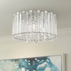 Vienna Full Spectrum Francesca Modern Ceiling Light Flush Mount Fixture 14" Wide Chrome 4-Light LED Crystal for Bedroom Kitchen Living Room Hallway - 2 of 4