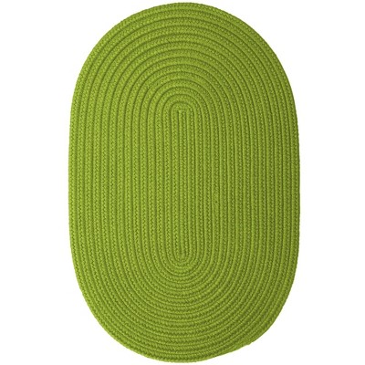 Colonial Mills Boca Raton - Bright Green 2 Ft x11 Ft Runner (Oval) Rug Indoor/Outdoor 100% Polypropylene