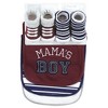 Hudson Baby Infant Boy Cotton Bib and Sock Set, Mamas Boy, One Size - 2 of 4