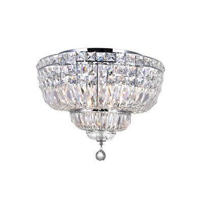 CWI Lighting Stefania 8 Light Bowl Flush Mount With Chrome Finish