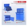 Black 5 Drawer Rolling Tool Chest, Portable Rolling Tool Box With Drawers & Wheels, High Capacity Locking Tool Cart Organizer For Garage, Workshop, - 3 of 4