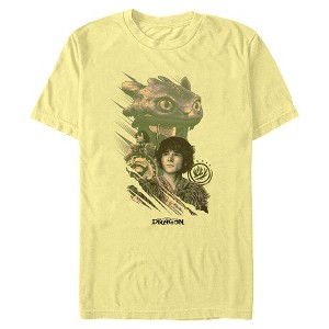 Mens How to Train Your Dragon Hiccup And Toothless Portrait T Shirt - 1 of 4