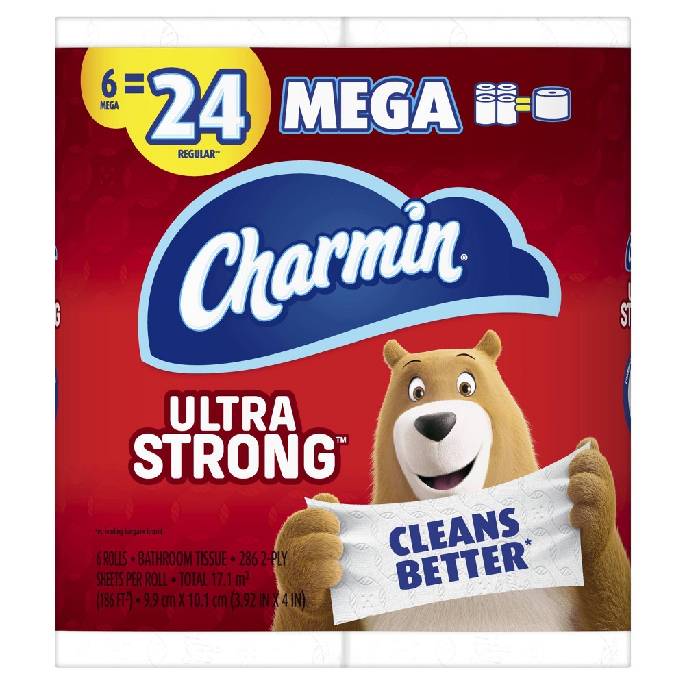 UPC 037000765462 product image for Charmin Ultra Strong Toilet Paper - 6 Mega Rolls | upcitemdb.com