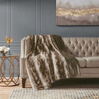 Sapphtopaz 66"x90" Reversible Faux Fur-Mink Blanket, Luxuriously Soft Throw Blanket for Bed, Oeko-Tex Certified Fleece Blankets, Twin Size Blanket