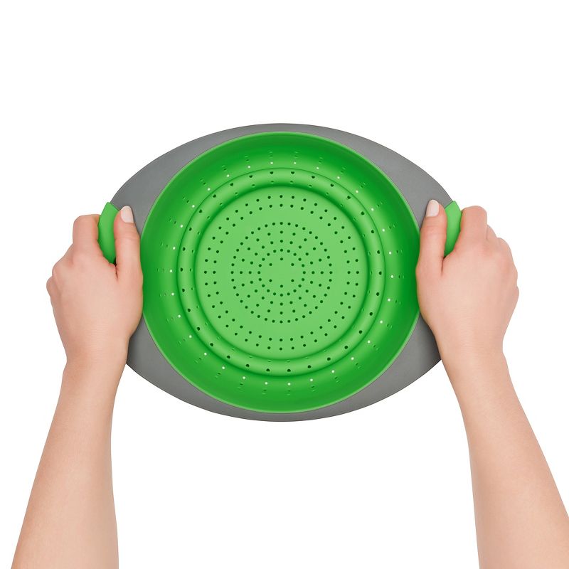 OXO 3.5qt Colander with Handle Green, 5 of 8