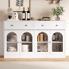 55.1" Sideboard Buffet Cabinet with Storage,Buffet Table with 2 Drawers and 4 Acrylic Doors - 4 of 4