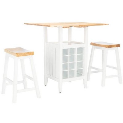 Casey Black Wood 3-Piece Drop Leaf Pub Set