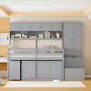 Twin Size Wooden Loft Bed with Drawers and Shelves - 3 of 4