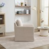 29.92'' Chenille Skirted Swivel Accent Chair with Removable Back Cushion and 360° Rotation for Living Room, Nursery, Lounge, Office - 3 of 4