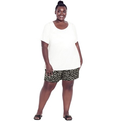 Avenue Women's Plus Size Alisha Knit Print Short