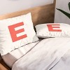 Deny Designs Standard April Lane Art Block Red Monogram E Microfiber Printed Pillow Sham - 2 of 3