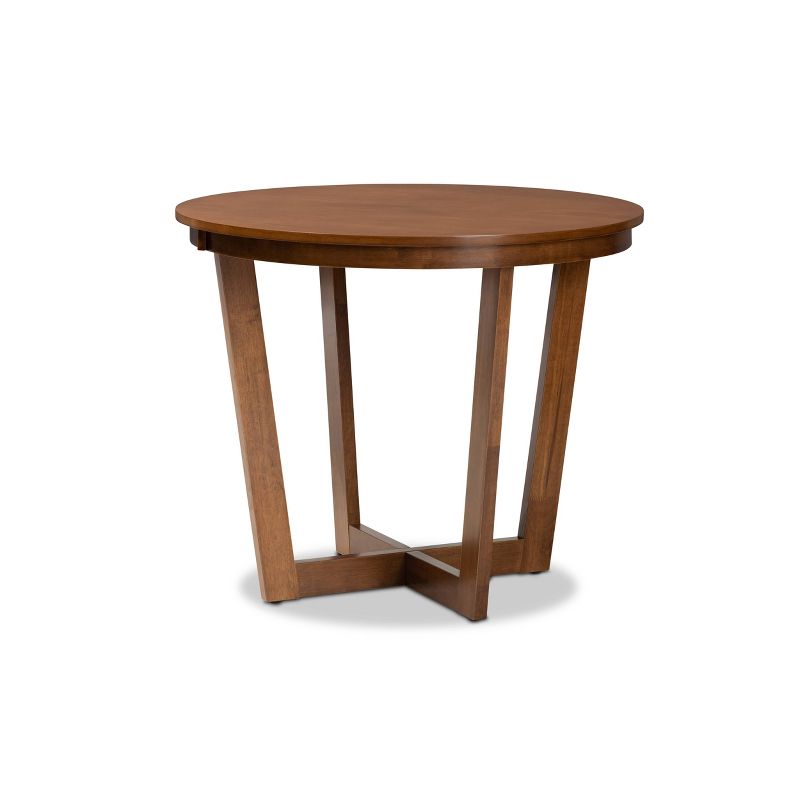 35" Alayna Wide Round Wood Dining Table - Baxton Studio, 1 of 8
