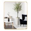 FURNIinspire Metal Frame Rectangle Mirror Crystal Clear Reflections Bathroom Vanity Bedroom Wall Decor, Gold, 36"*30"*1.2" - 4 of 4