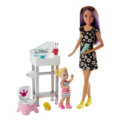 barbie skipper babysitter doll and stroller playset