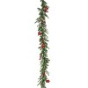 National Tree Company First Traditions Pre-Lit Christmas Garland with Red Ornaments and Berries, Warm White LED Lights, Battery Operated, 6 ft - 4 of 4