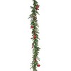National Tree Company First Traditions Pre-Lit Christmas Garland with Red Ornaments and Berries, Warm White LED Lights, Battery Operated, 6 ft - image 4 of 4