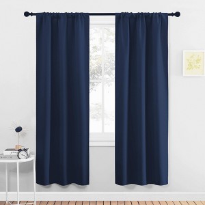 NICETOWN Blackout Curtains Rod Pocket Thermal Insulated Privacy Drapes (2 Panels) - 1 of 4