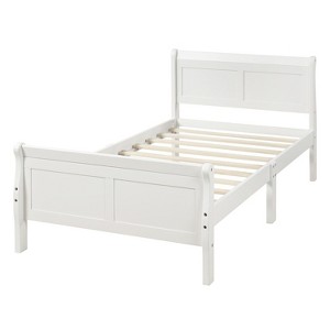 NicBex Queen/Full/Twin Size Wood Platform Bed with Headboard for Adults/Boys/Girls - 1 of 4