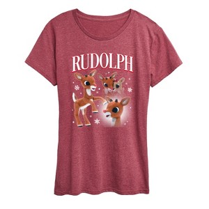 Women's - Rudolph - Rudolph Bootleg Short Sleeve Graphic T-Shirt - 1 of 4