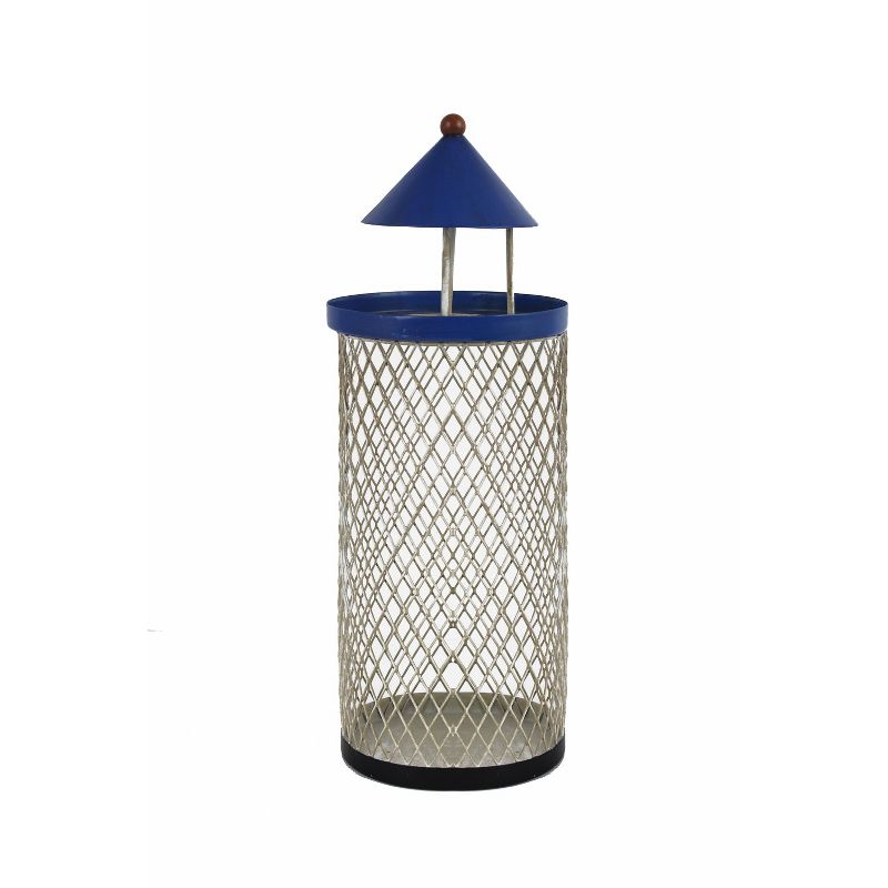 Beachcombers 9.6" Metal Blue Mesh Lighthouse Holder 4th of July Patriotic Decoration, 1 of 3