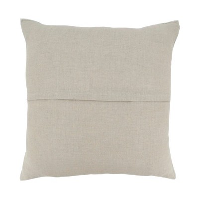 Natural Linen Stonewashed Square Throw Pillow, 20" x 20"