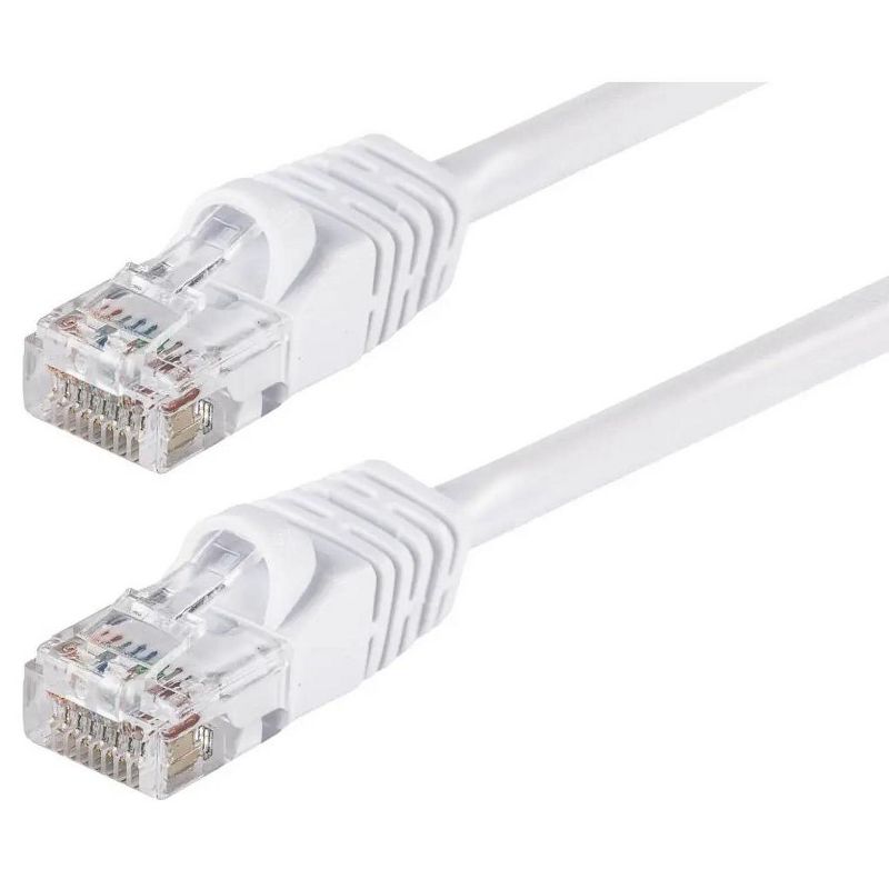 Monoprice Cat5e Ethernet Patch Cable - 1 Feet - White | Network Internet Cord - RJ45, Stranded, 350Mhz, UTP, Pure Bare Copper Wire, 24AWG, 1 of 5