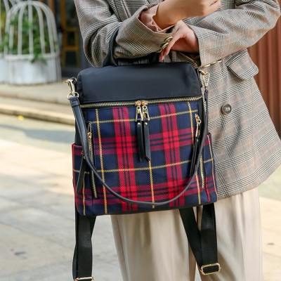 MKF Collection Nishi Women's Plaid Backpack Bag by Mia K- Mustard — фото 3