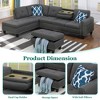 MOONMISS 97" Polyester Fabric Sectional Sofa with Lift-top Storage Ottoman, Tufted Design - 4 of 4