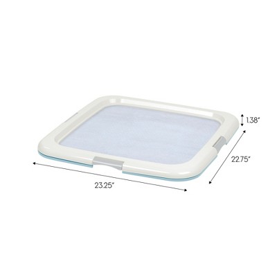 Blue Plastic Pet Training Pad Holder with Non-Skid Feet
