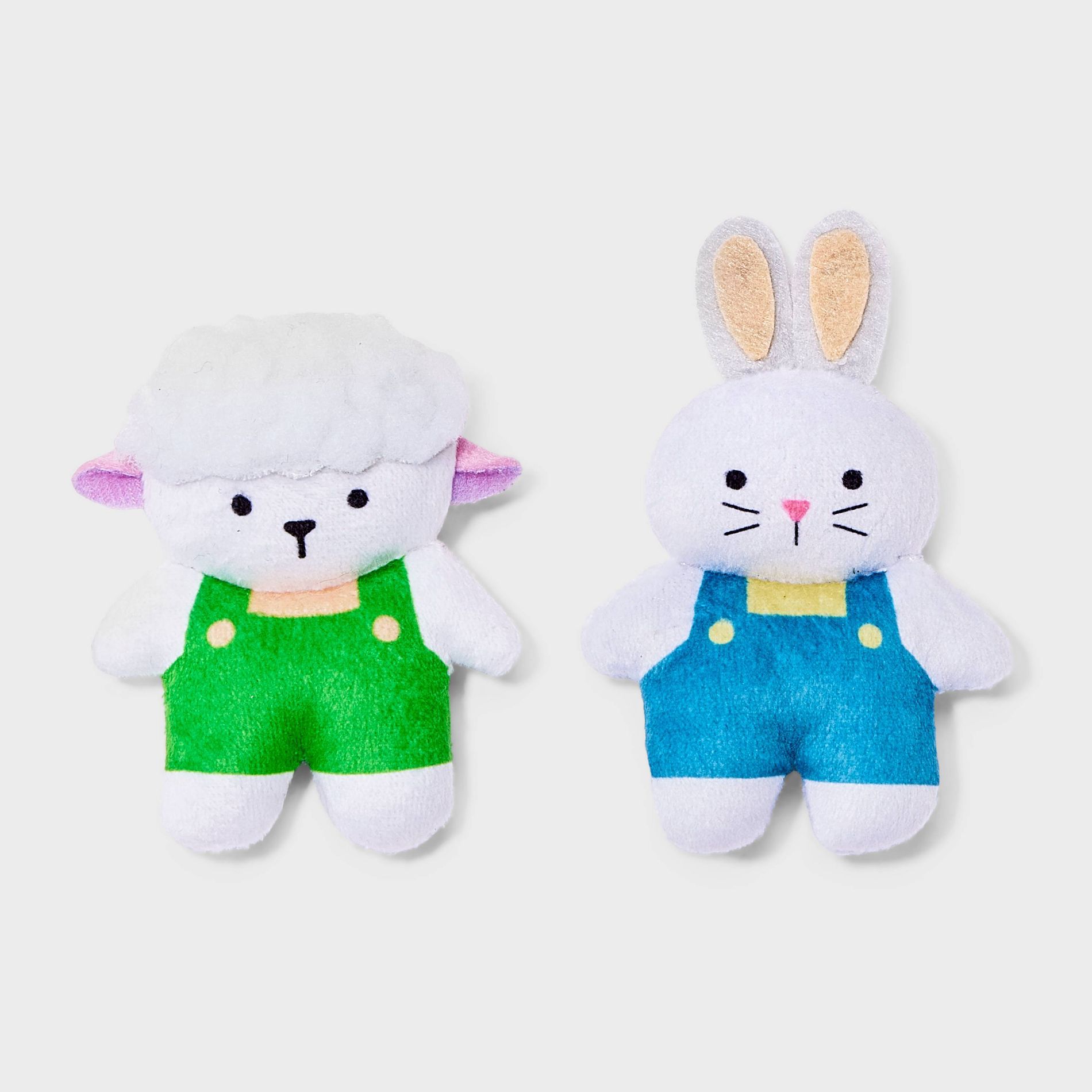 Bunny and Lamb Plush Cat Toy Set - 2pk - Boots & Barkley™