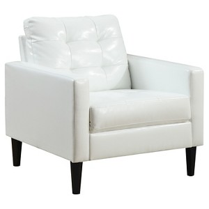 Balin Accent Chair White Faux Leather - Acme