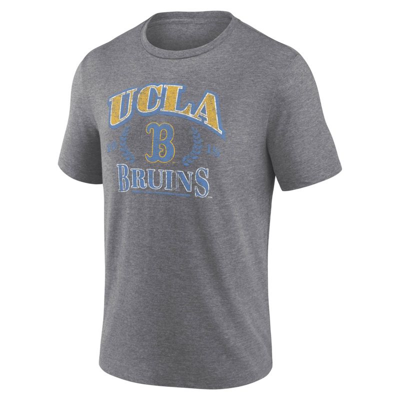NCAA UCLA Bruins Men&#39;s Gray Tri-Blend Short Sleeve T-Shirt, 2 of 4