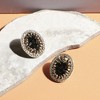 SOHI Women's Embellished Cluster Oval Stud Earrings - 2 of 4
