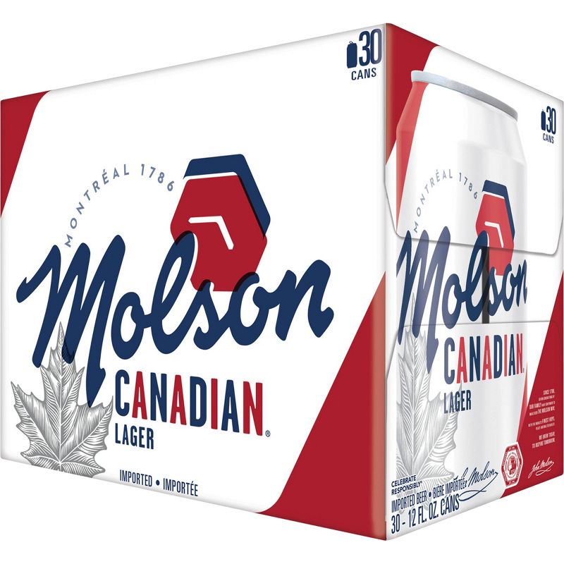 Molson Canadian Lager Beer - 30pk/12 fl oz Cans, 2 of 4