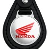 Honda Logo Black Leather Keychain - 3 of 4