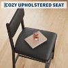 Dining Table Set for 4, Kitchen Table and 2 Upholstered Chairs and 1 Bench, Wooden Dining Room Set - 4 of 4