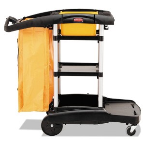 Rubbermaid Commercial FG9T7200BLA High Capacity Cleaning Cart - Black - 1 of 4