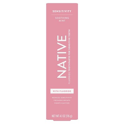 Native Sensitive Fluoride Natural Toothpaste - 4.1oz