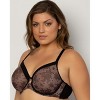 Curvy Couture Womens Sheer Mesh Full Coverage Unlined Underwire Bra - 2 of 4