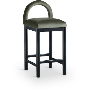 Meridian Furniture,Conrad Green Velvet Counter Stool - 1 of 4